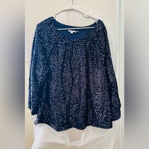 Chico's Sparkling Midnight Blue Blouse